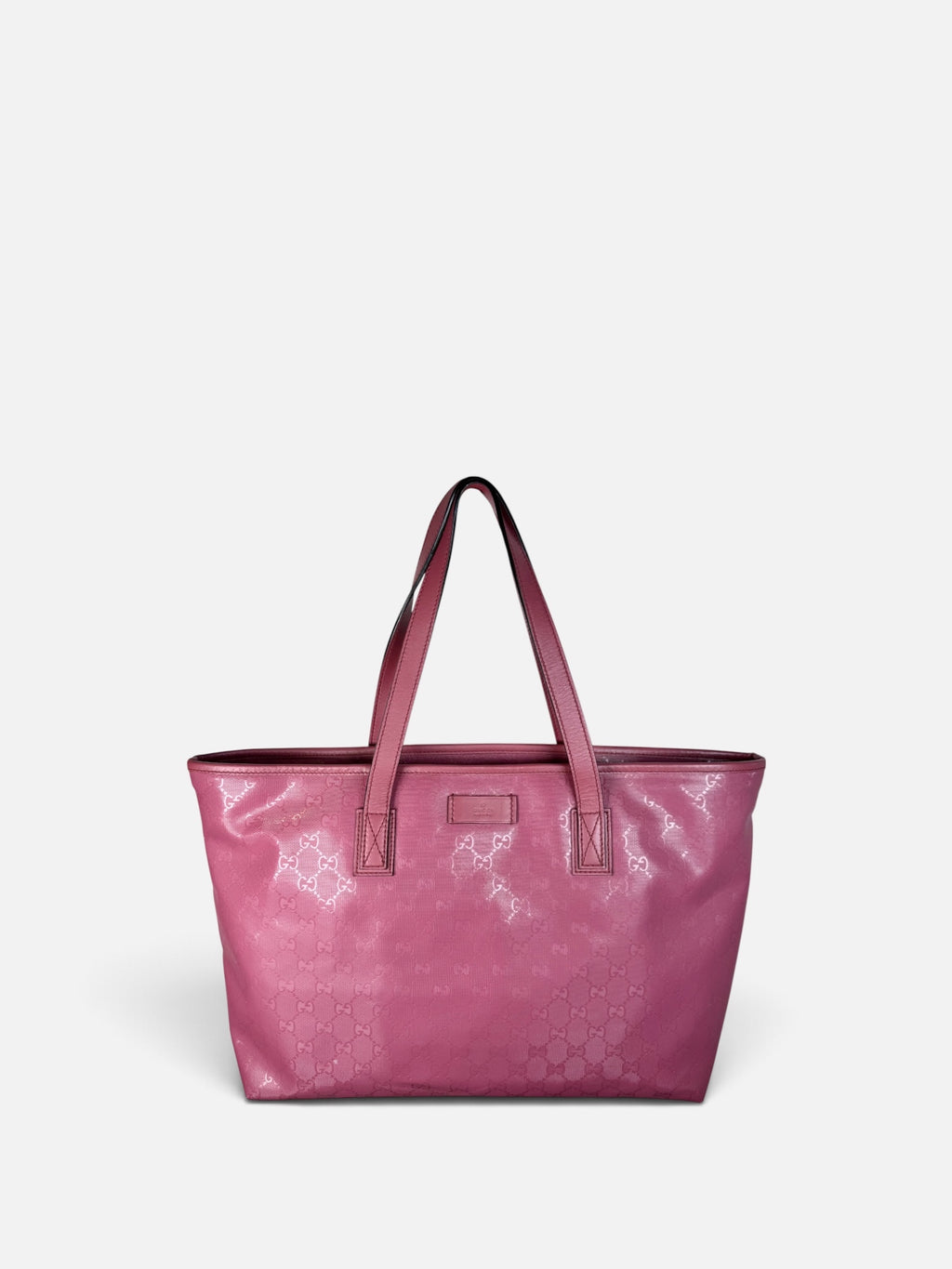 Gucci Monogram Imprime Joy Pink Tote Bag
