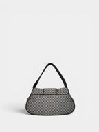 Celine Black Macadam Canvas and Leather Shoulder Bag