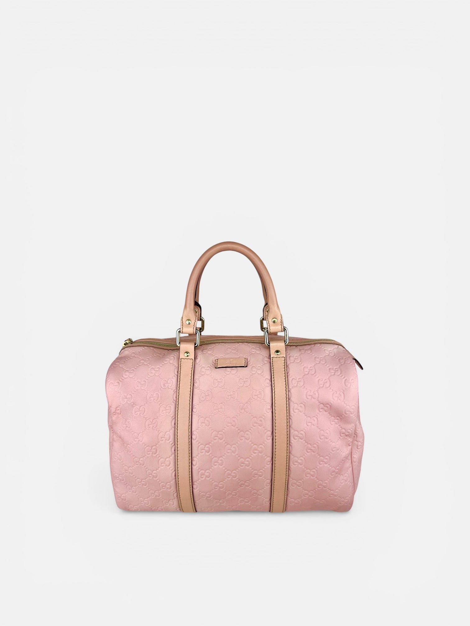 Gucci Pink Monogram Boston Bag
