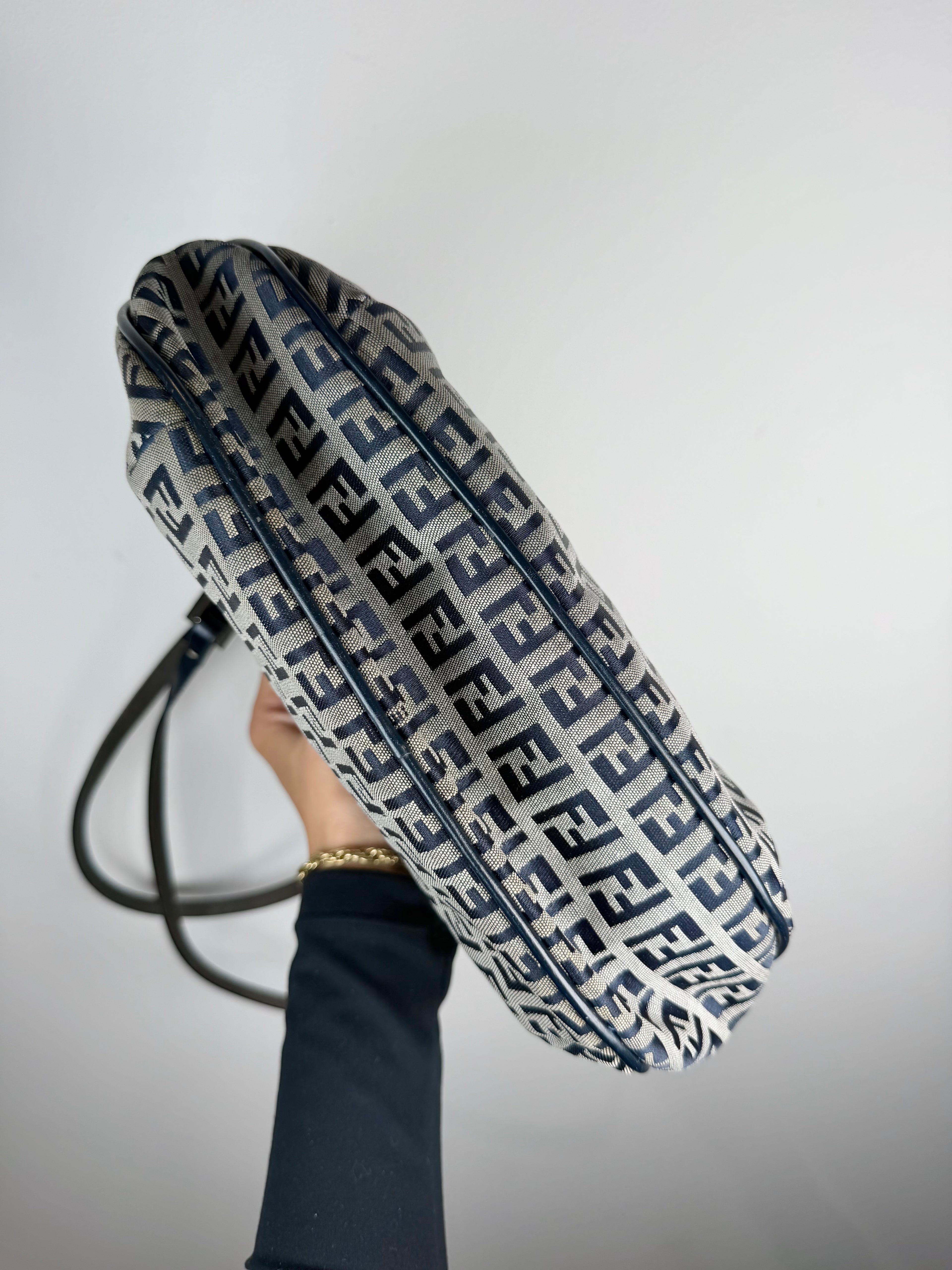 Fendi Zucca Navy Mini Tote Bag