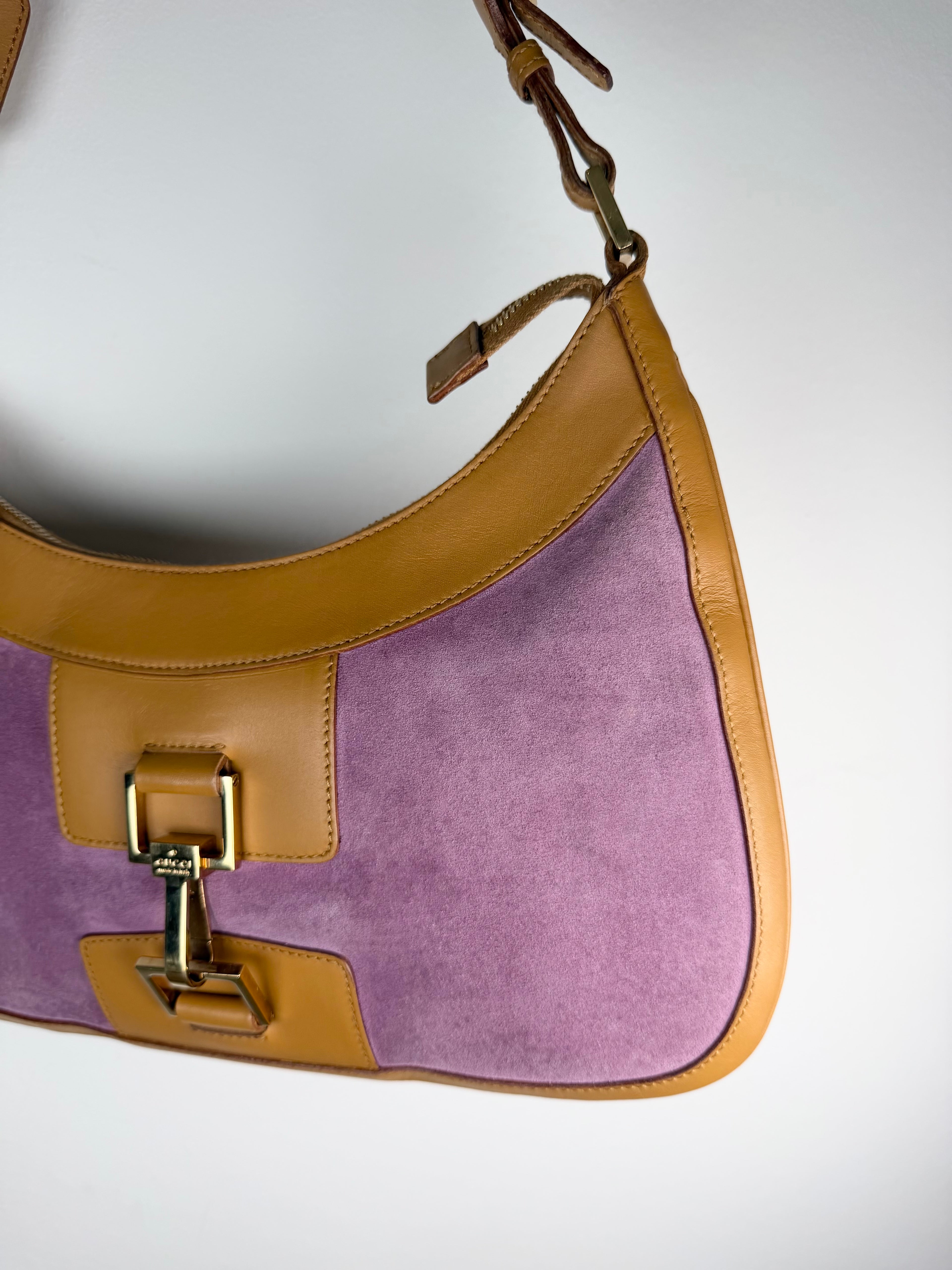 Gucci Suede and Leather Jackie Bag