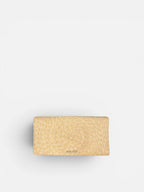 Miu Miu Raffia Crystal Embellished Clutch