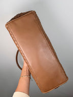 Bottega Veneta Brown Woven Nappa Leather East/West Satchel Bag