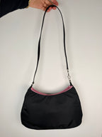 Prada Black Cleo Nylon Shoulder Bag