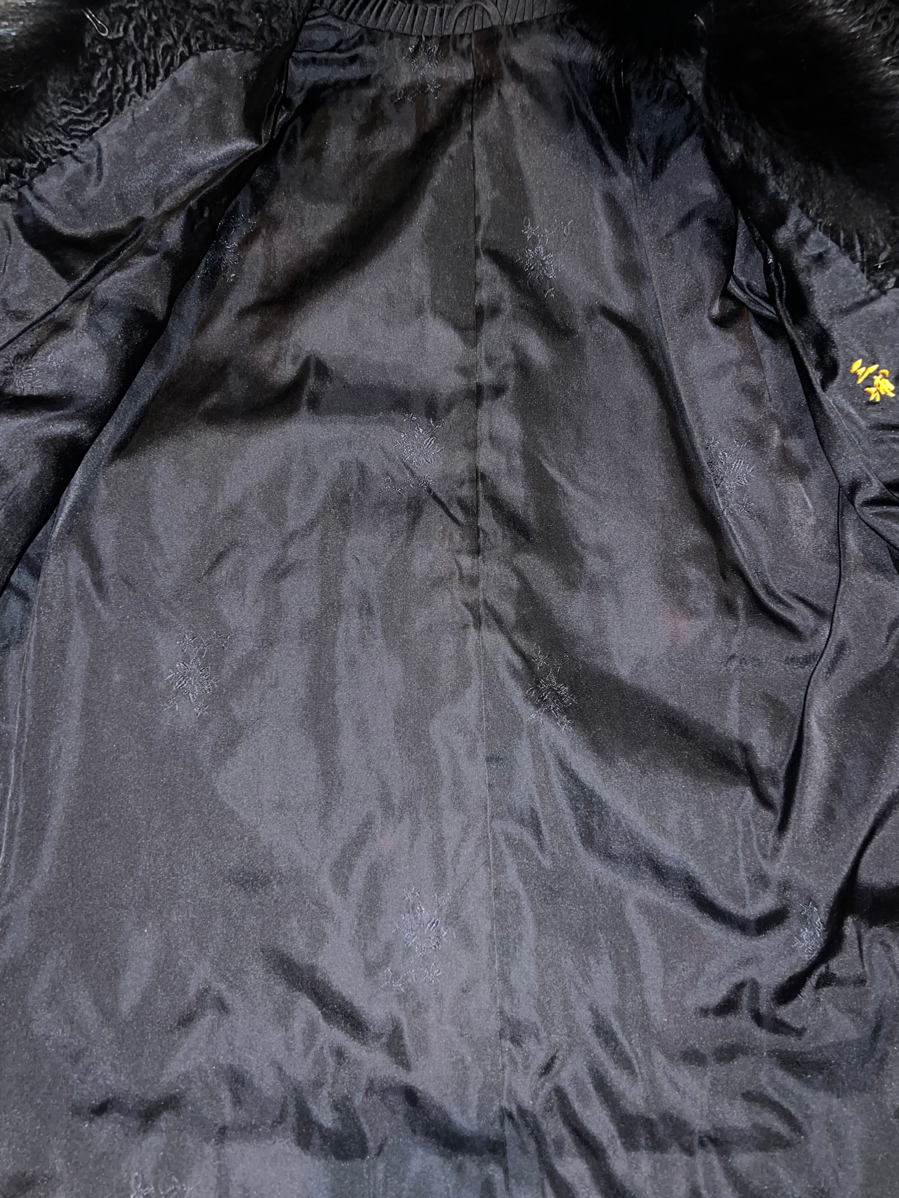 Fox Fur Trim Black Penny Lane Vintage Coat