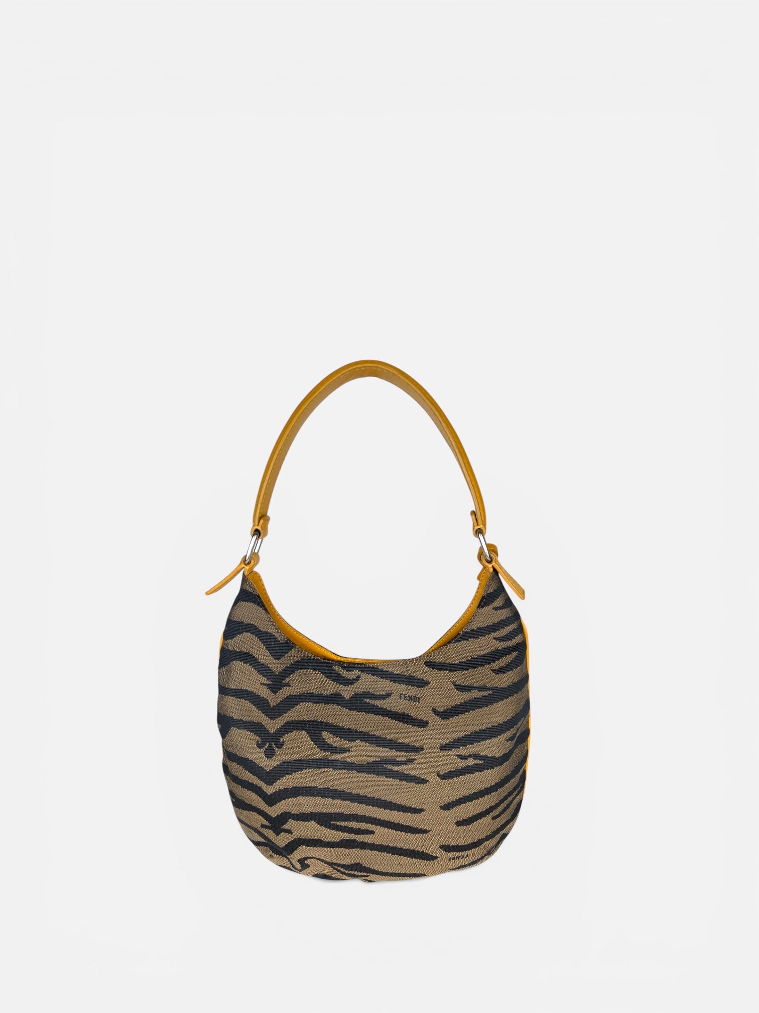 Fendi Tiger Print Charm Shoulder Bag