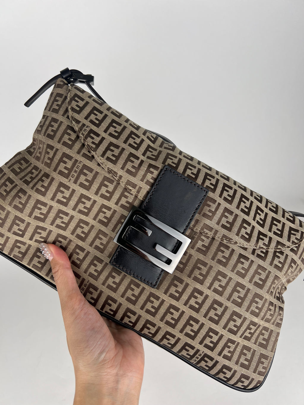 Fendi Zucchino Mamma Shoulder Bag