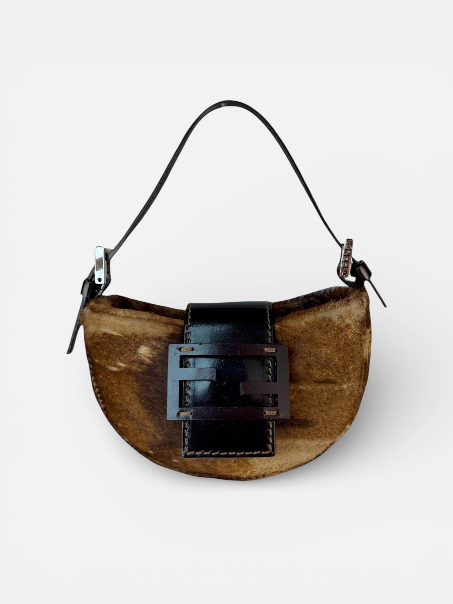 Fendi Ponyhair Mini Croissant Bag