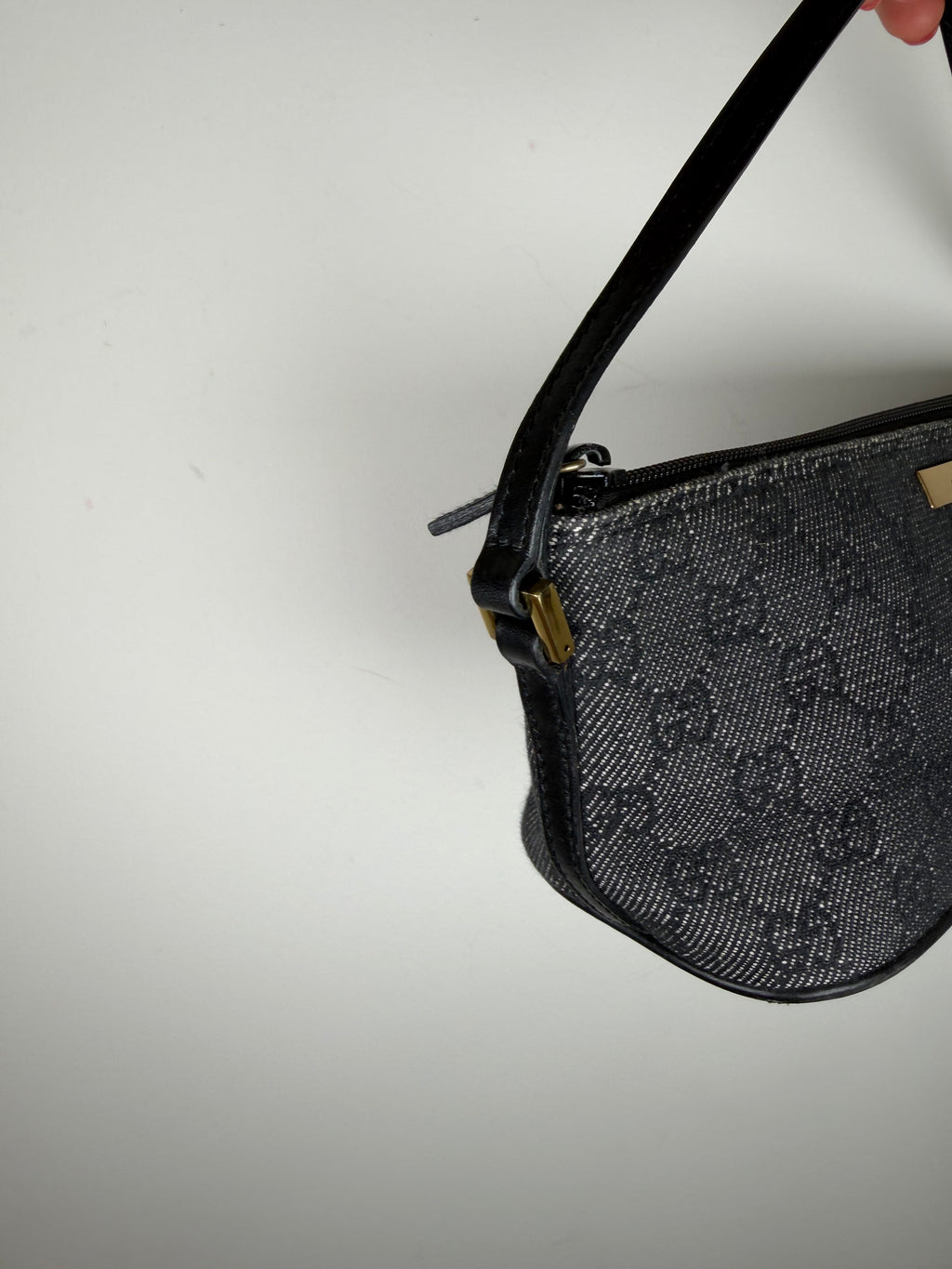 Gucci Denim GG Boat Pochette Bag