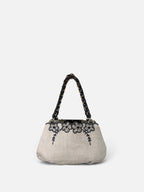 Fendi Borsa Mia Embroidered Linen Bag