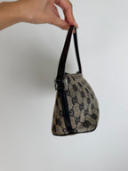 Gucci Black Monogram Boat Pochette Bag