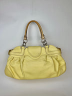 Salvatore Ferragamo Gancini Shoulder Bag in Butter Yellow