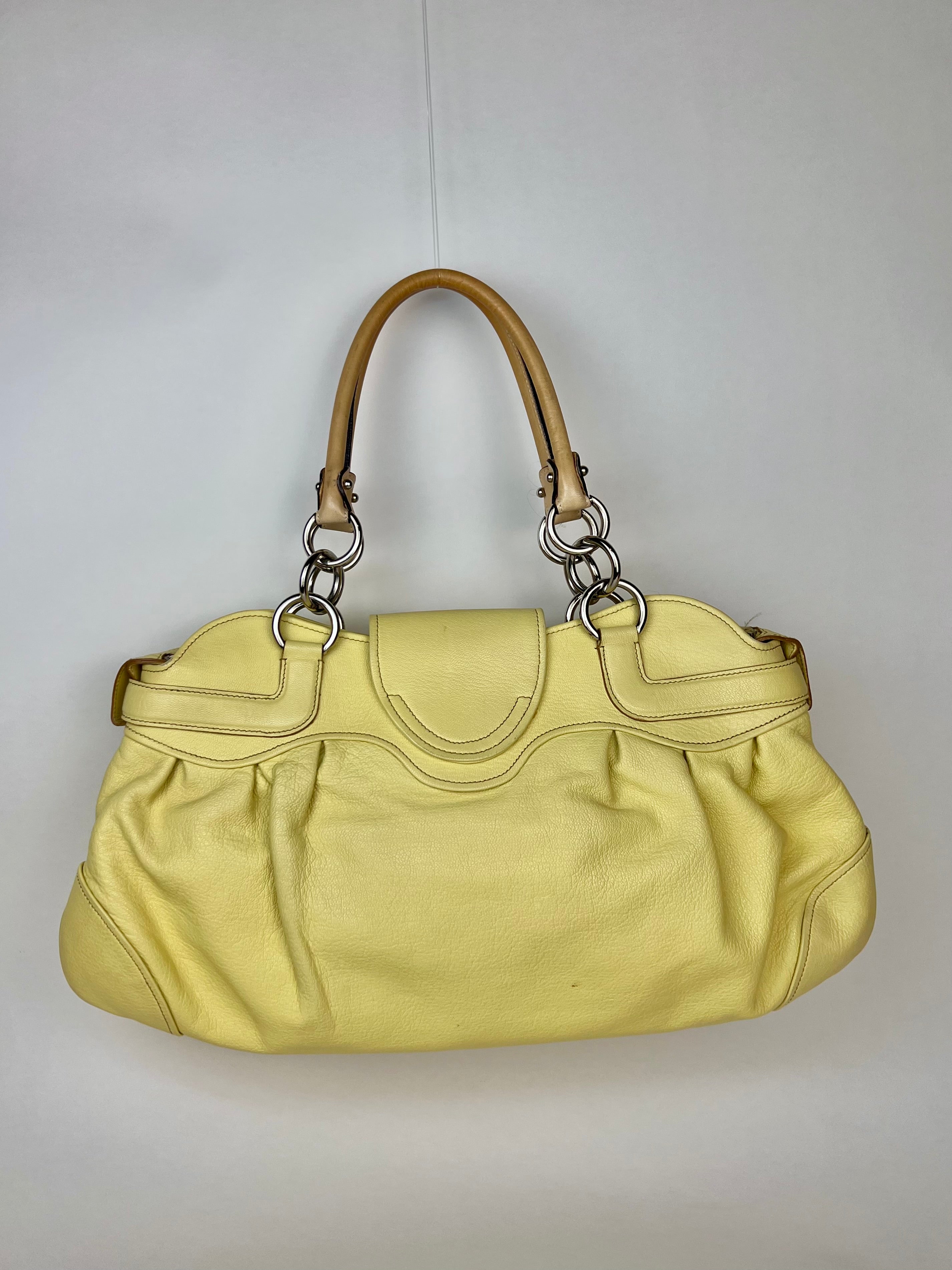 Salvatore Ferragamo Gancini Shoulder Bag in Butter Yellow