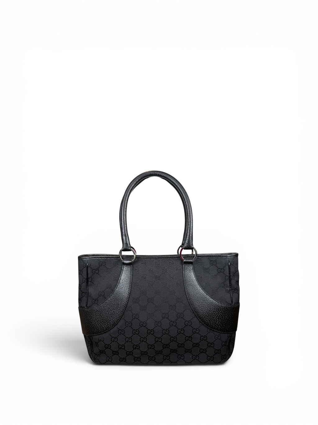 Gucci Black Monogram Leather Tote