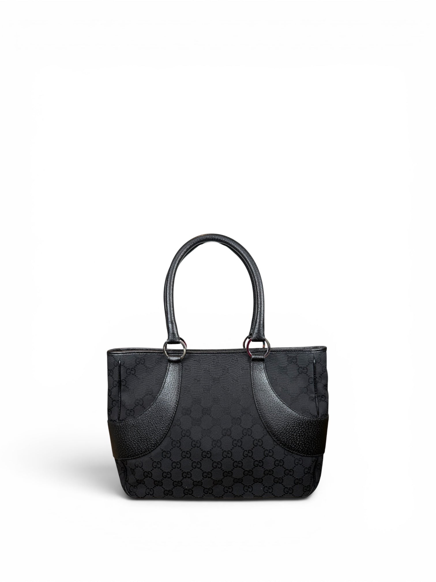 Gucci Black Monogram Leather Tote