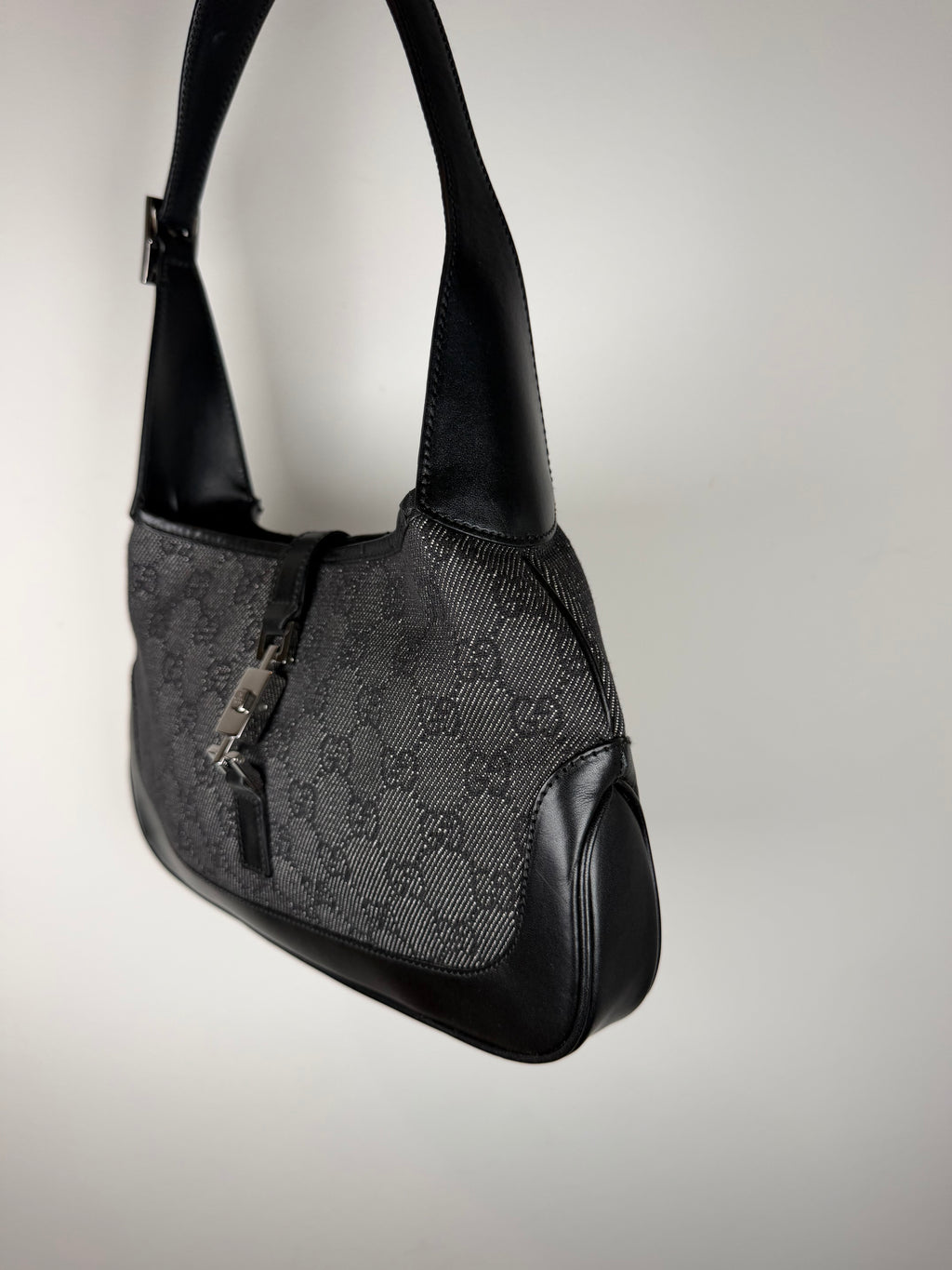 Gucci Small Denim Monogram Jackie Bag
