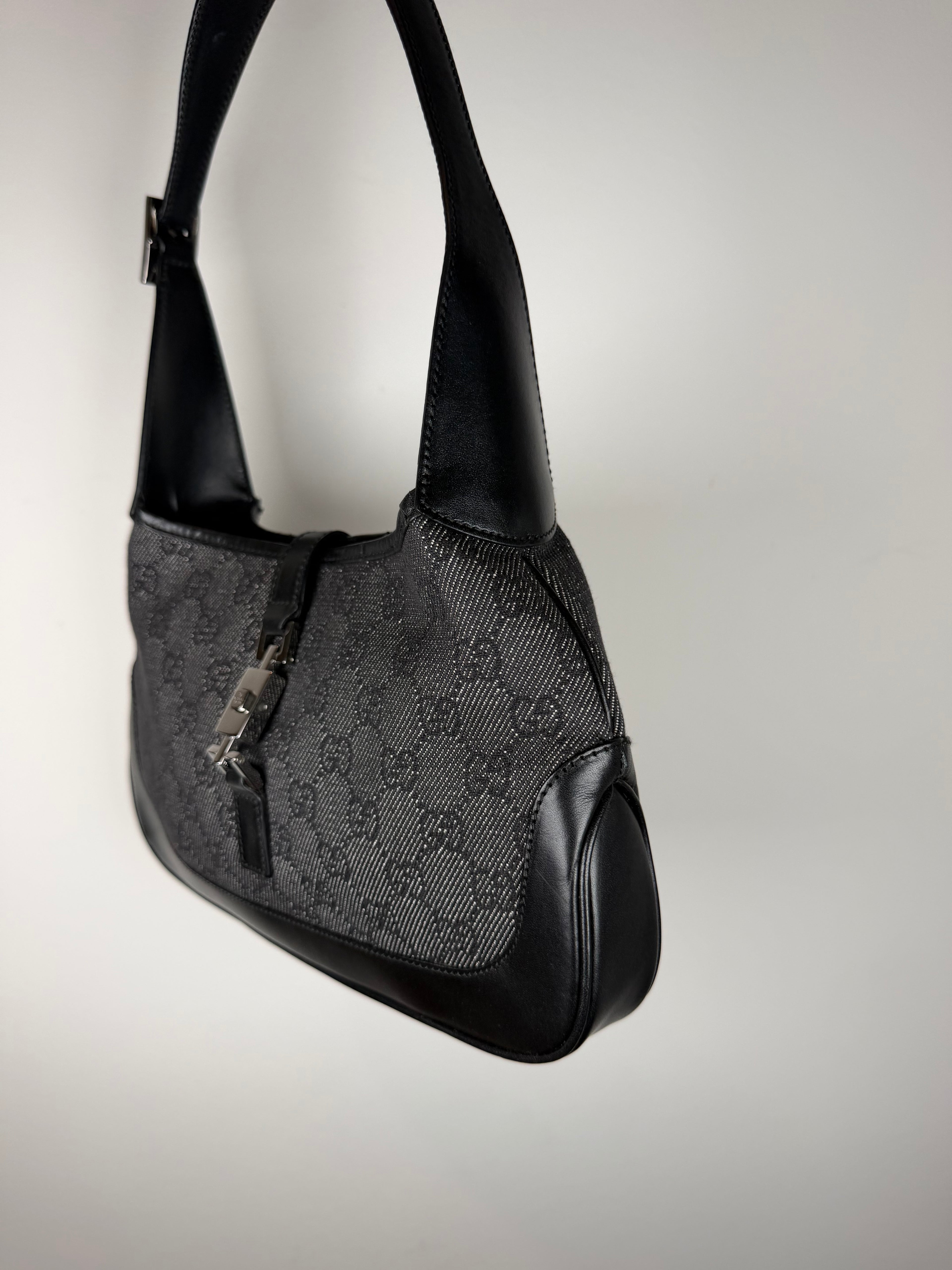 Gucci Small Denim Monogram Jackie Bag