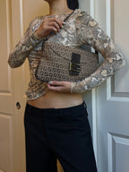 Fendi Zucchino Mamma Shoulder Bag