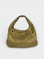 Bottega Veneta Intrecciato Gold Grommet Medium Hobo bag