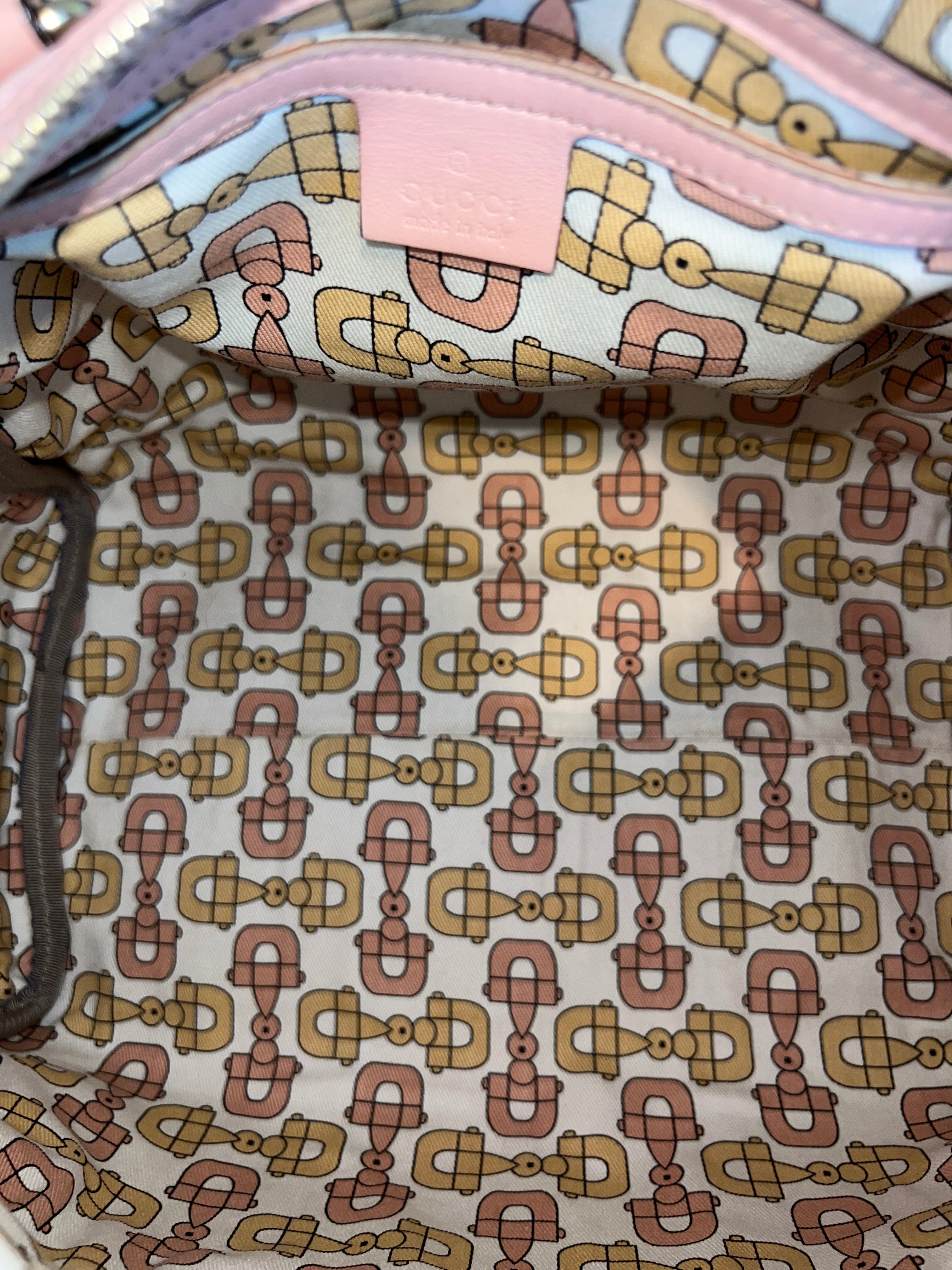 Gucci Pink Monogram Boston Bag