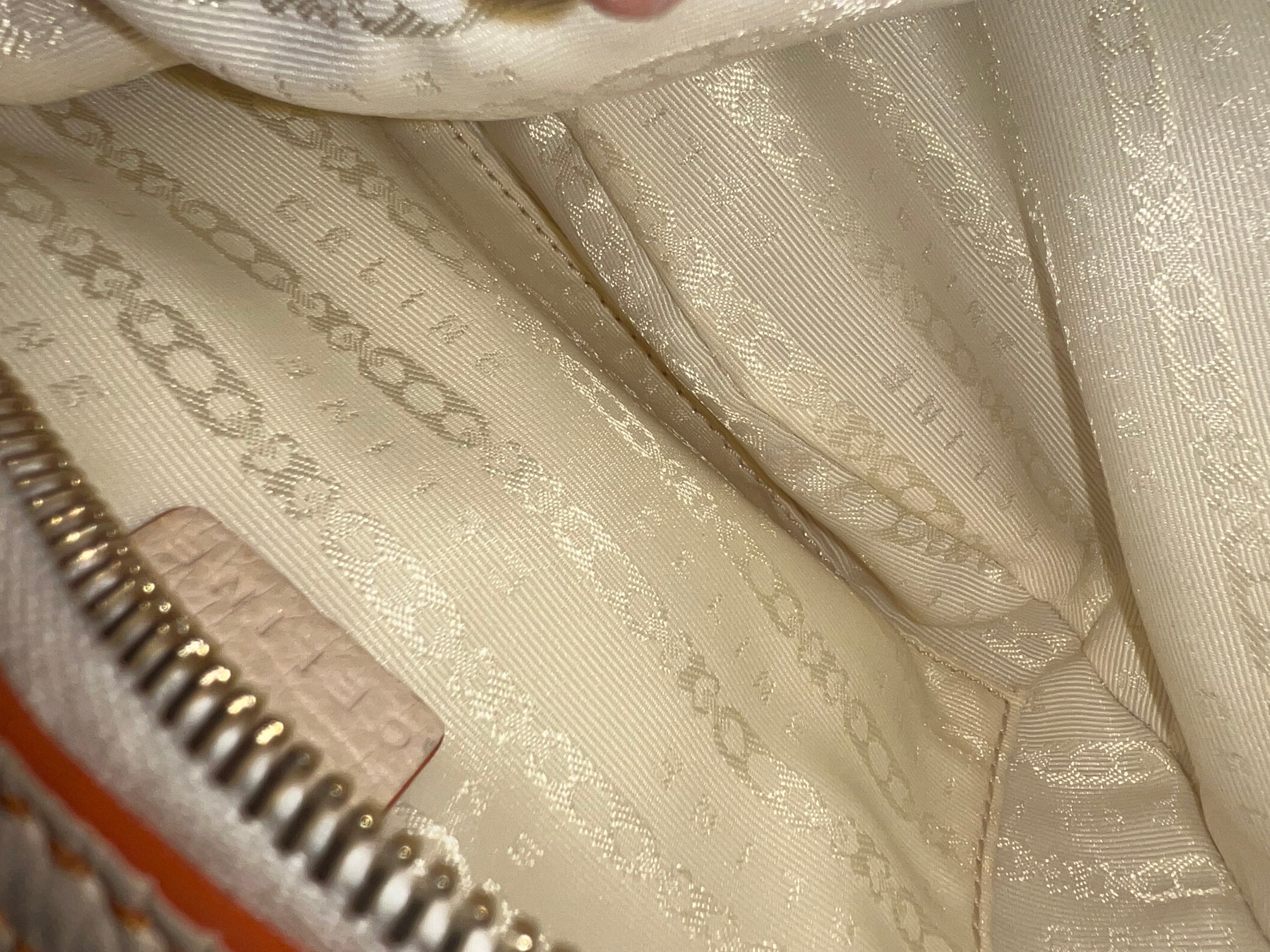 Celine Orange Logo Charm Shoulder Bag