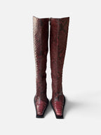 Gianni Bravo Python Italian Leather Heeled Boots