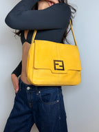 Fendi Nubuck Mamma Baguette Shoulder bag
