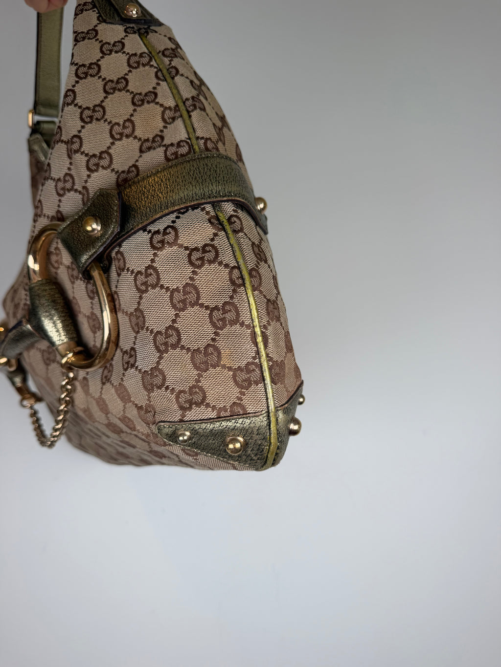 Gucci Horsebit Chain Shoulder Hobo Bag