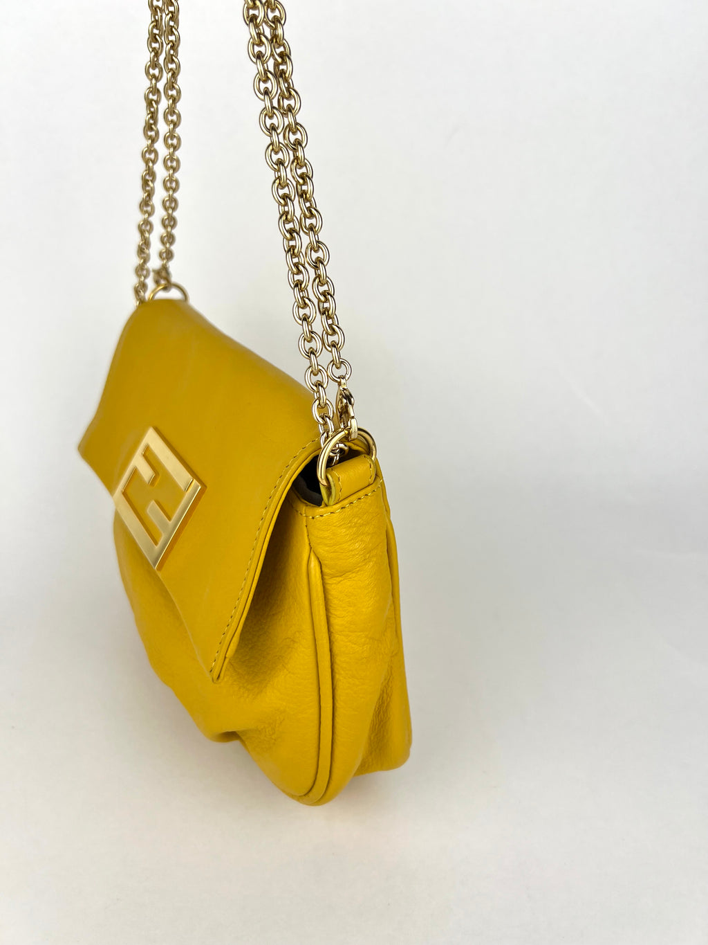 Fendi Fendista Leather Crossbody Chain Bag