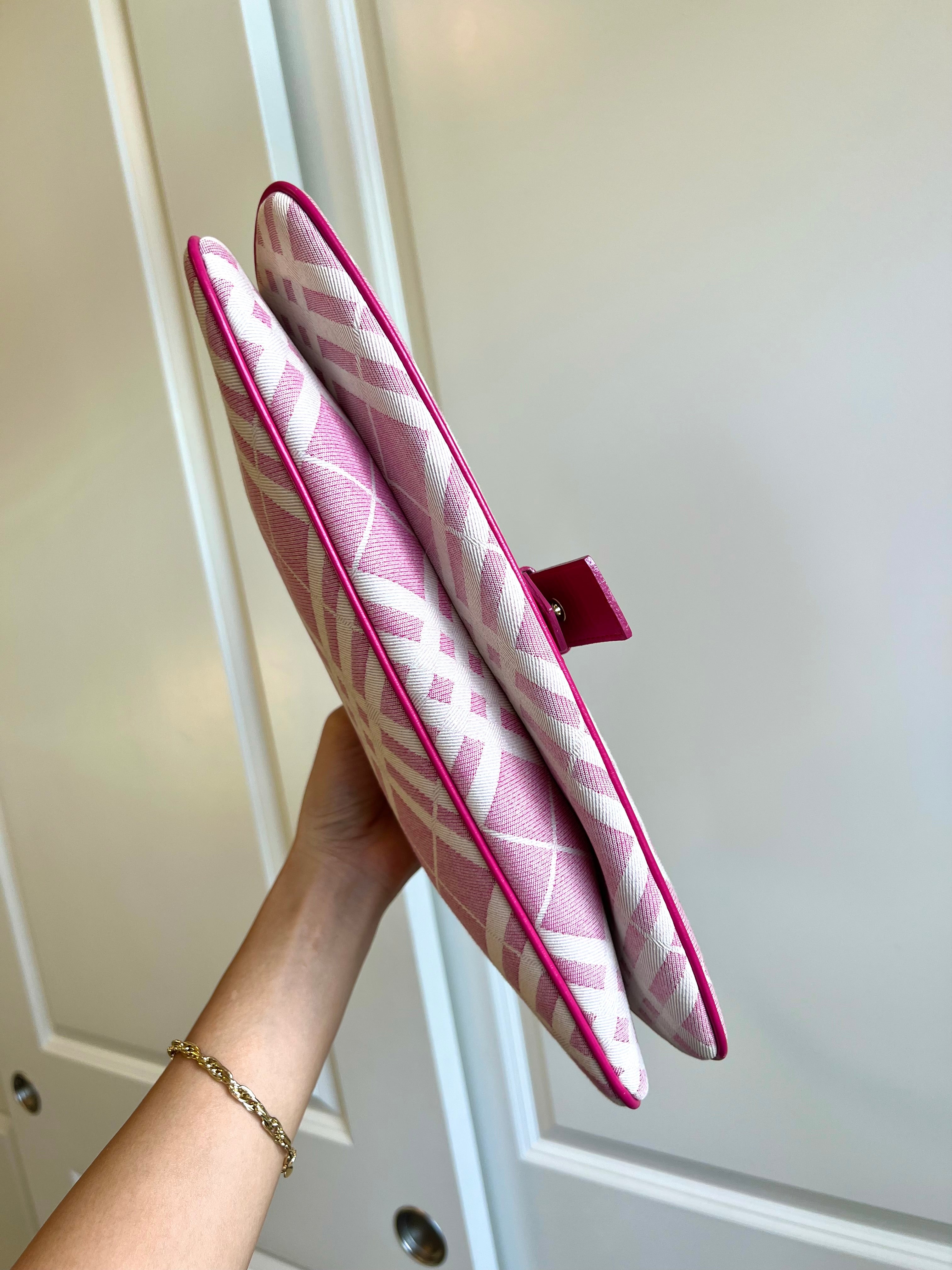 Burberry Pink Puffy Check Shoulder Bag