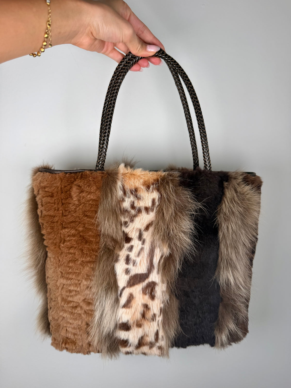 Christian Dior Fur Malice Tote Bag