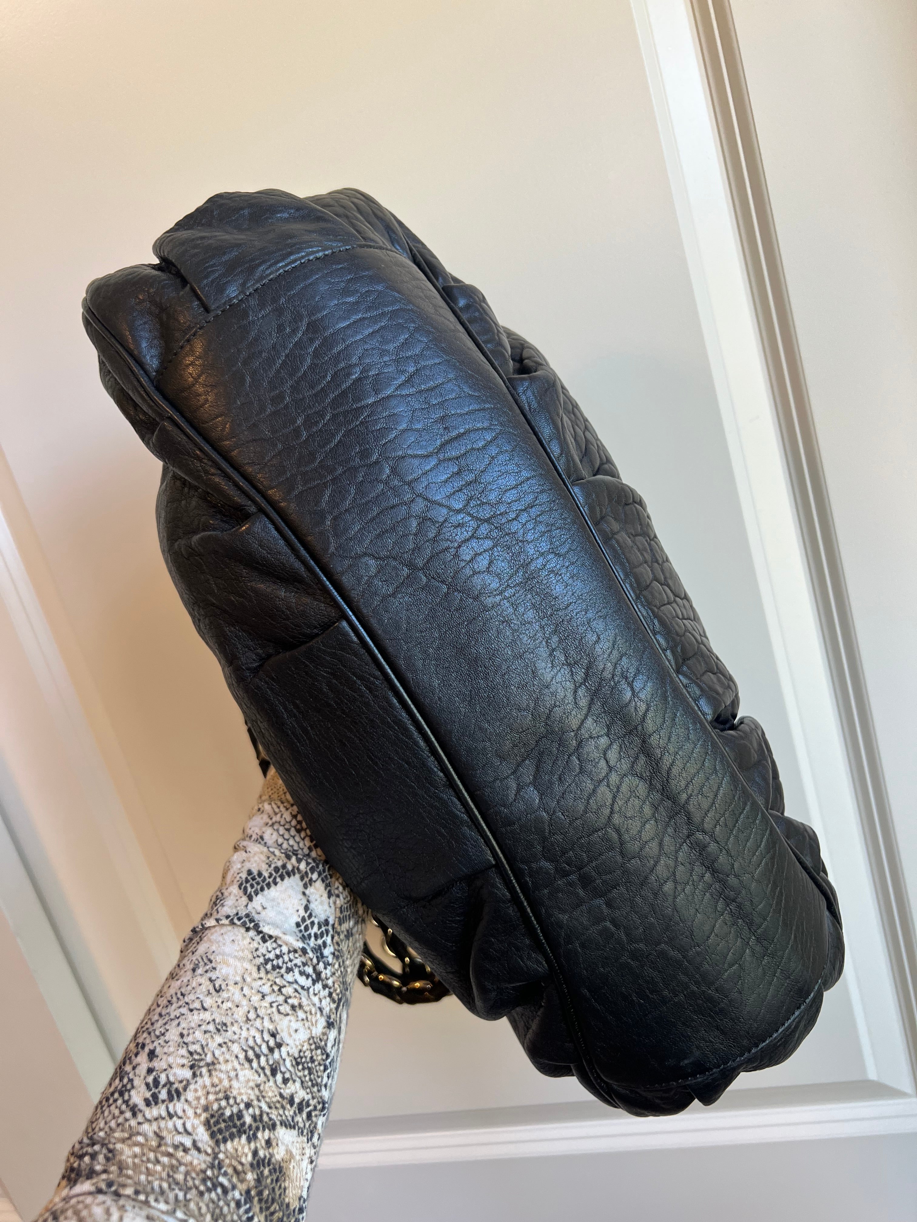 Fendi Mia Leather Shoulder Tote Bag