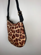 Fendi Pony Hair Leopard Zucca Oyster Bag