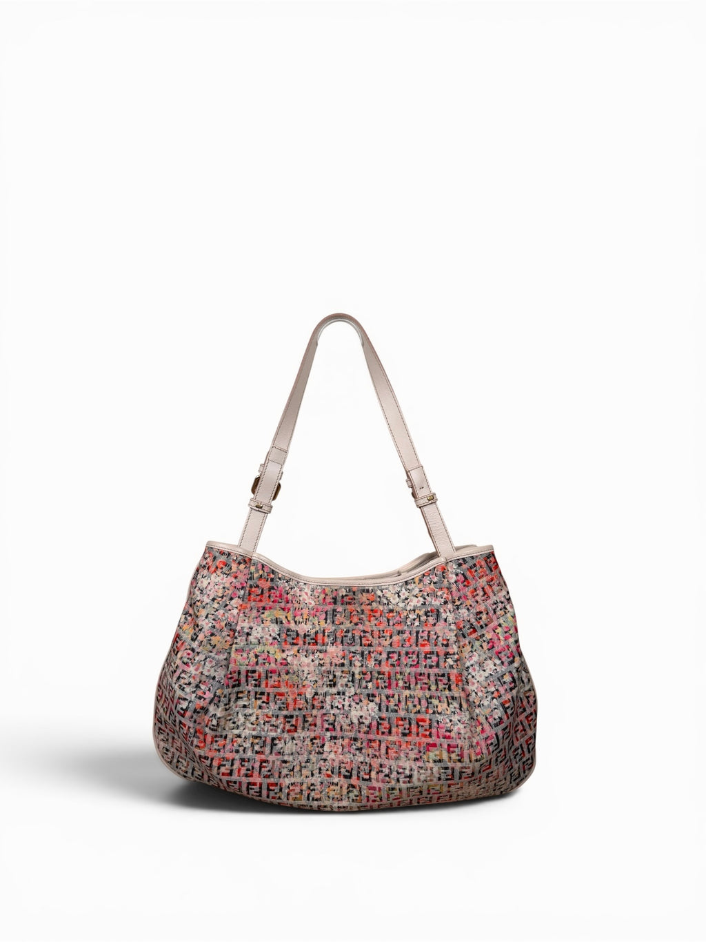 Fendi Zucca Floral Charm Tote Bag