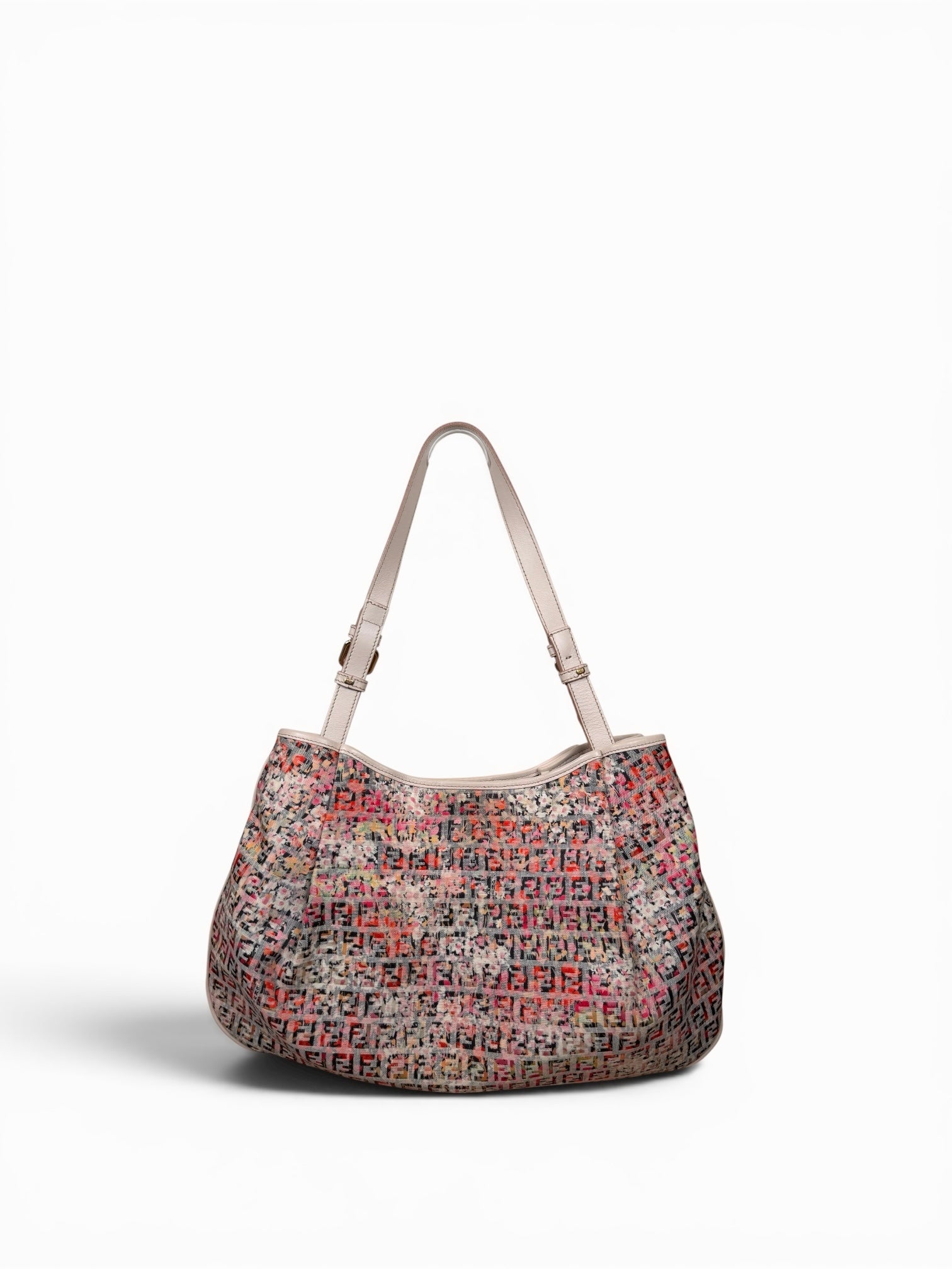 Fendi Zucca Floral Charm Tote Bag