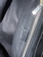 Celine Black Macadam Canvas and Leather Shoulder Bag