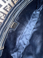 Fendi Baguette in Navy Zucca Print