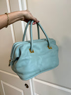 Celine Tiffany Blue Leather Shoulder Bag