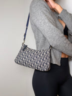 Christian Dior Navy Trotter Shoulder Bag