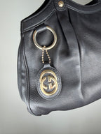 Gucci Sukey Black Charm Hobo Bag