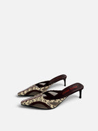 Miu Miu Maroon Mesh Mules