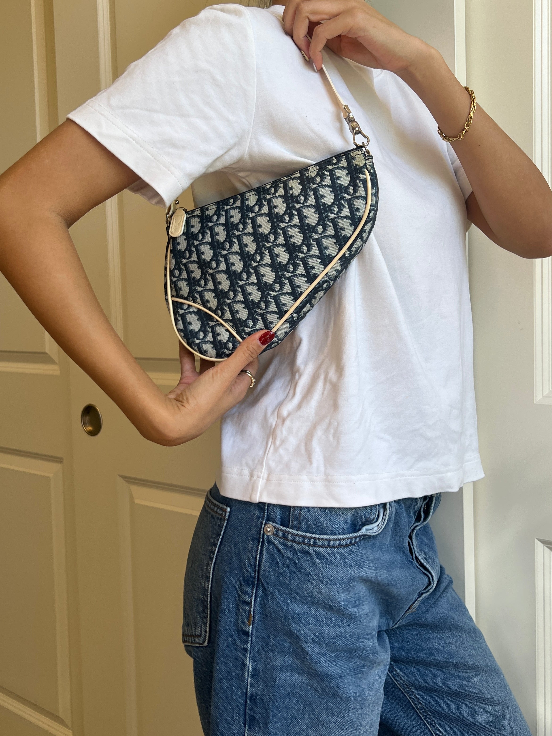 Dior Trotter Saddle Navy Pochette