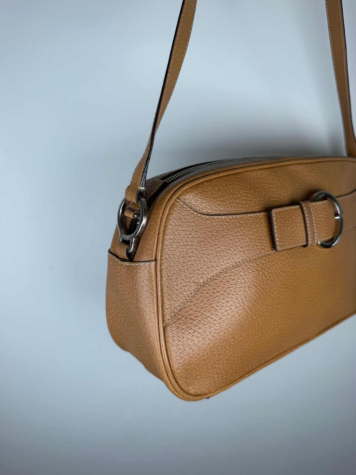 Prada Leather Shoulder Bag with Buckle