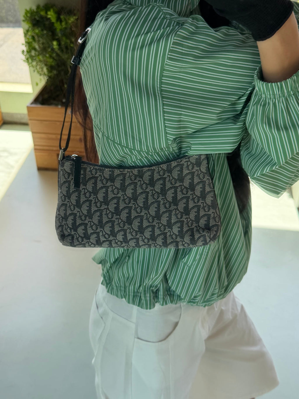 Christian Dior Navy Trotter Pochette Bag