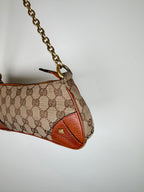 Gucci Monogram Nailhead Brown Trim Chain Bag