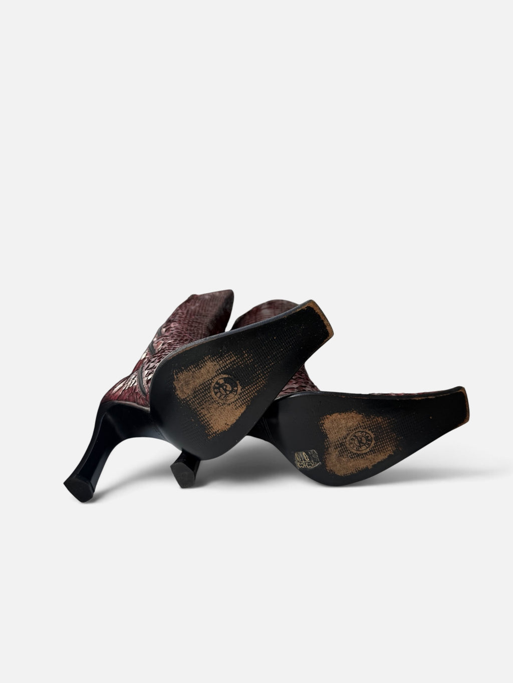 Gianni Bravo Python Italian Leather Heeled Boots