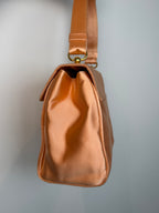 Prada Satin Bow Embroidered Handbag in Peach