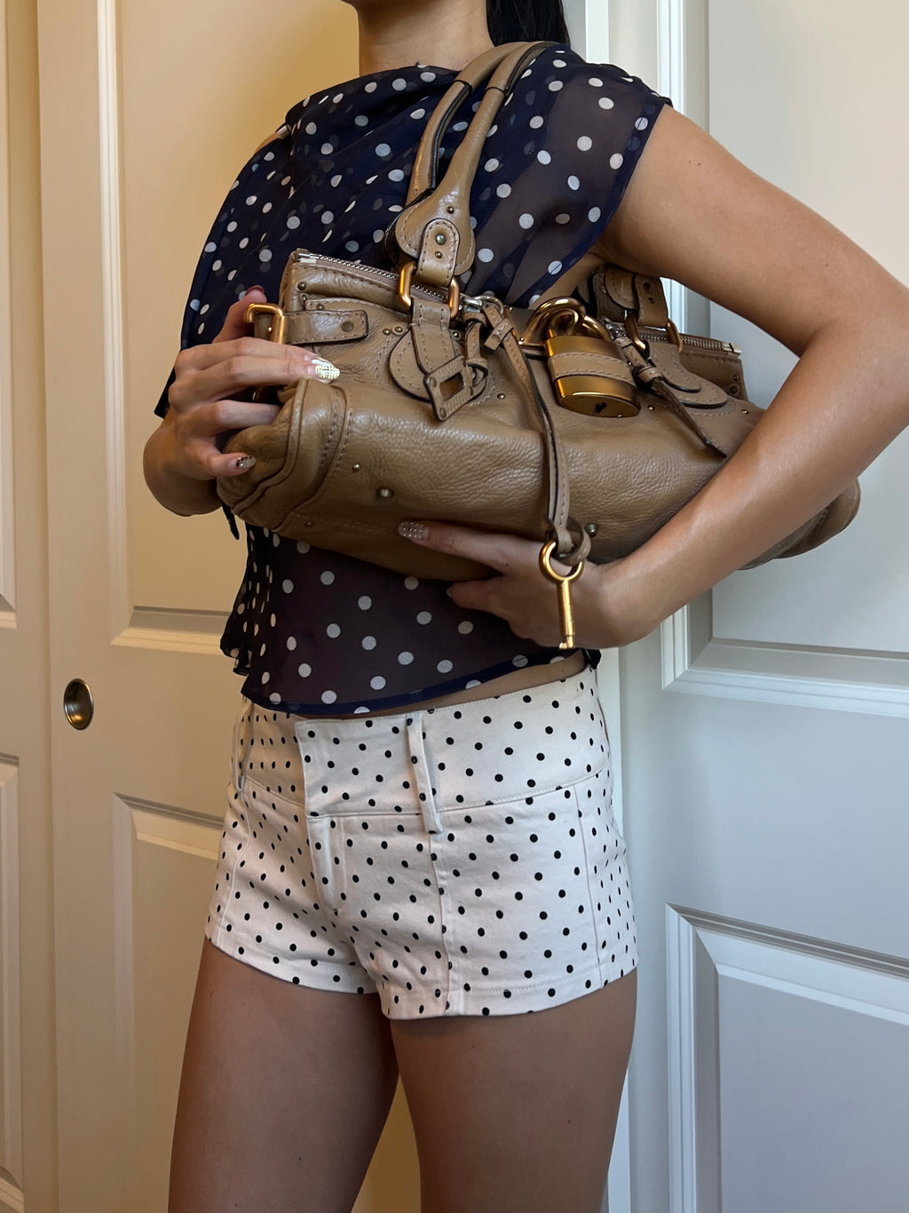 Chloe Paddington Shoulder Bag in Taupe
