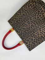 Fendi Vintage FF Leopard Print Tote
