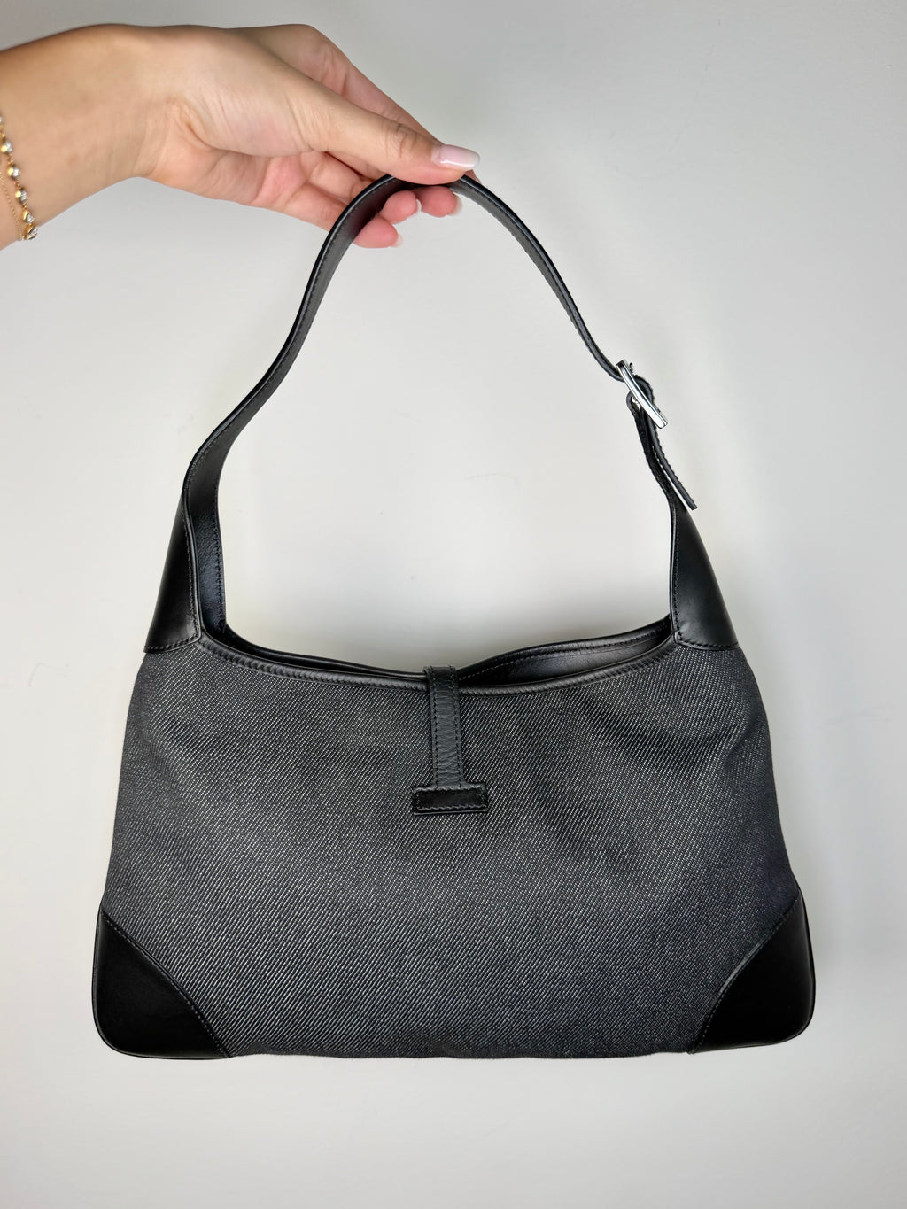 Gucci Denim Jackie Shoulder Bag